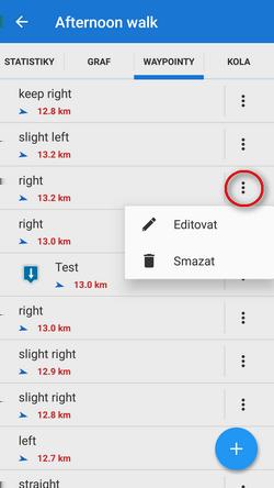 2018/08/31 11:34 15/36 Každý waypoint lze editovat nebo