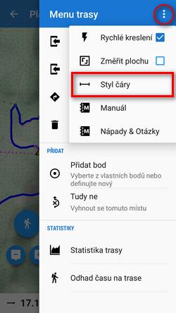 2018/08/31 11:34 27/36 obarvit sklon nebo nadmořskou výšku trasy. Editor stylu zapnete z podnabídky v horní liště menu trasy: Styl linie trasy v plánovači je přepsán stylem složky, kam trasu uložíte.