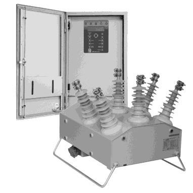 Jedná se o vypínač s funkcí opětovného zapnutí, který je umístěn přímo na podpěrném bodě vývodu 22 kv.