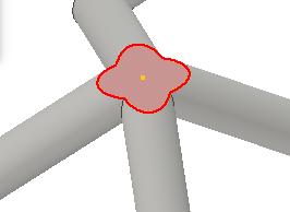 1,36 mm 2 byly získány na základě CAD modelu vytvořeného v programu Autodesk Inventor. Obsahy zátěžných ploch pro testované struktury dle rovnic (4-5), (4-6) a (4-7) jsou v tabulce 4.