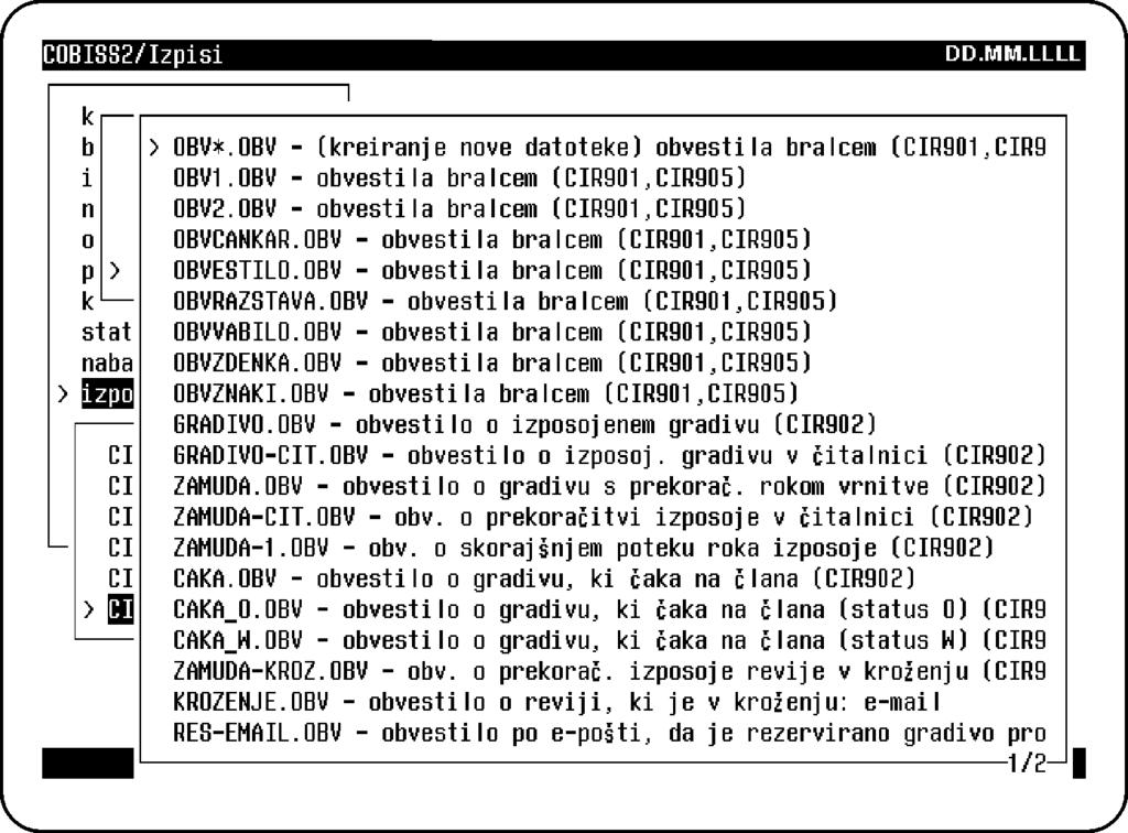 Slika 13.6-2: Urejanje datoteke za sporočila Če smo za obvestila uporabili že vse pripravljene datoteke *.