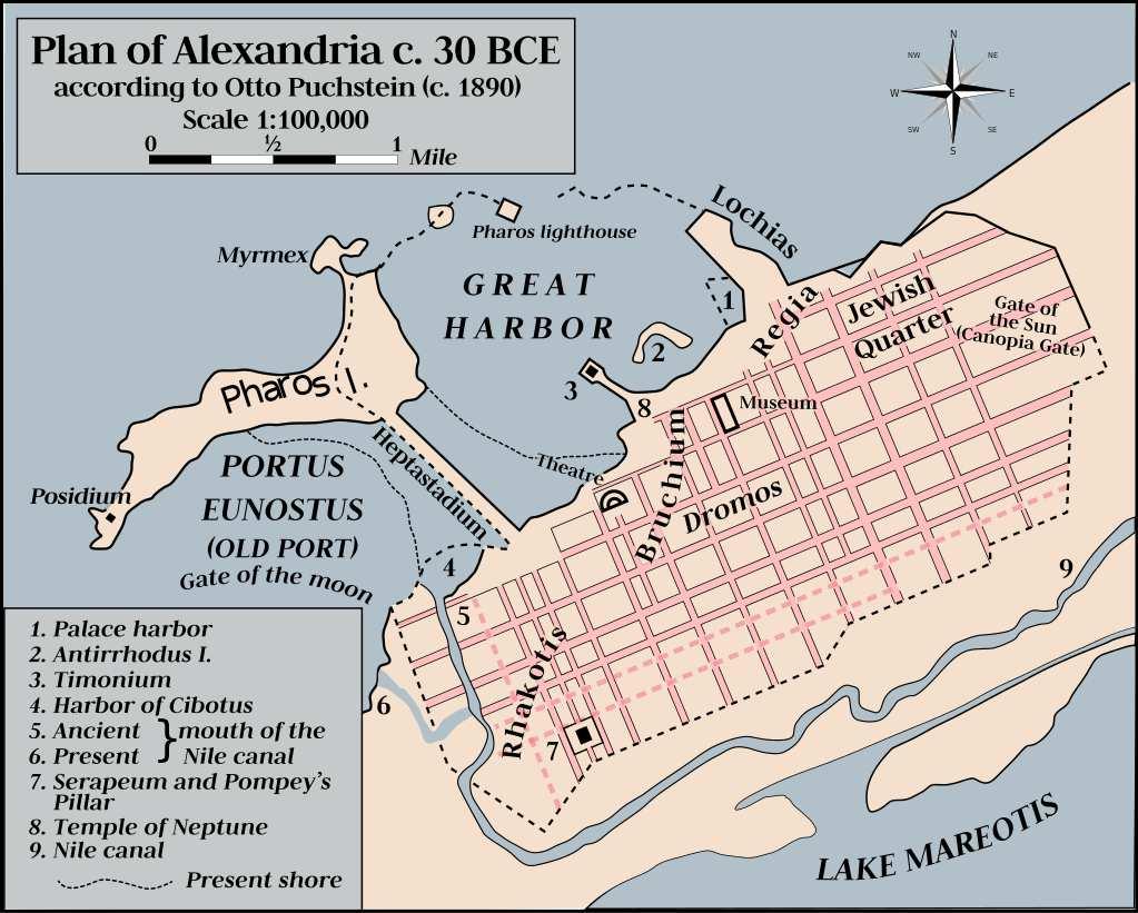 4 Geometrické útvary v rovině Obrázek 13: Plán starověké Alexandrie, https://commons.wikimedia.