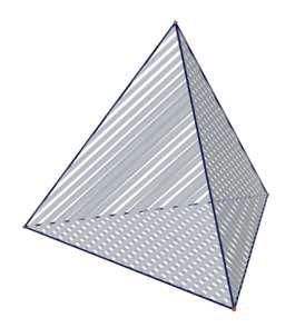 Obrázek 56: Platónská tělesa: čtyřstěn(tetraedr),