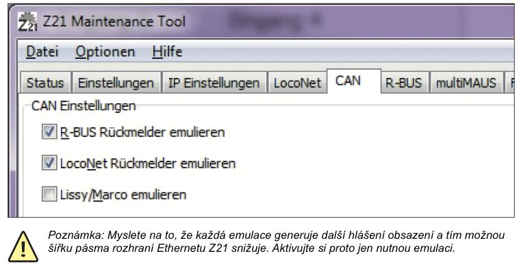 Pokud je aktivovaná funkce RailCom Kanal 2 Daten an die Zentrale weitergeleitet, může být Z21 Detektor použit jako RailCom Lokaldetector.