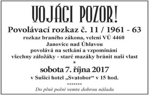 Dopracovaly pilné ruce, utichlo navždy předobré srdce. Utichlo srdce, zůstal jen žal, ten kdo Tě miloval, vzpomíná dál. Dne 6. října tomu budou čtyři roky, co zemřel pan Vlastimil Půrok.