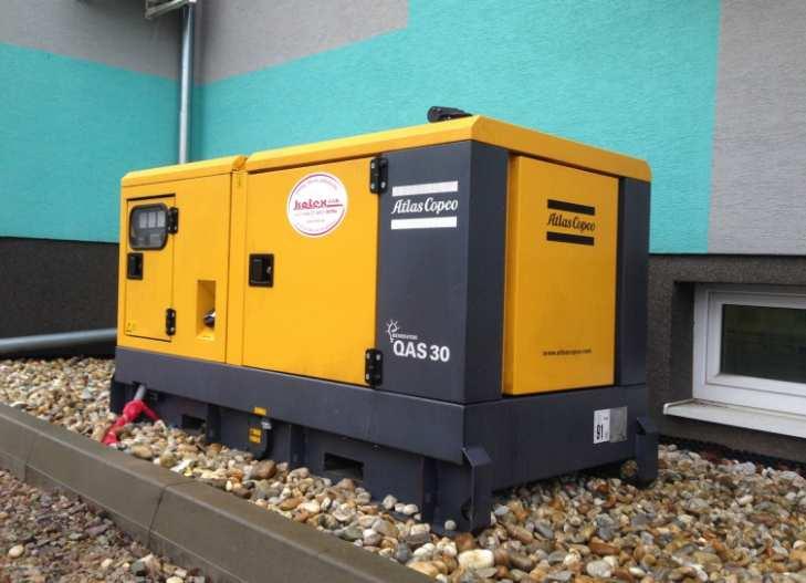 U každé Podtlakové stanice je elektrocentrála, která