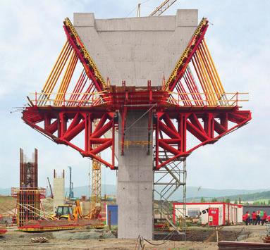Velká posouvající a normálová síla jsou do betonu přenášeny úředně schváleným kónusem PERI -2 M36/DW26.