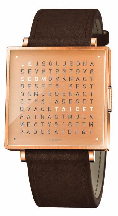 QLOCKTWO SYSTÉM ZOBRAZENÍ HODIN POMOCÍ SLOV JE NAPROSTO UNIKÁTNÍ.