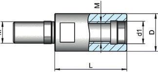 114 M 16 40 17,0 29 29 25 44 105,00 115 M 16 40 17,0 29 34 75 94 125,00 116 M 16 40 17,0 29 40 125 144 (167,00) 117 21607 Redukce pro šroubovcí frézy ß - Ze zušlechtěné nástrojové ocele K redukci