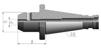 18 63 50 (36,40) 207 40 20 63 52 36,40 208 40 25 80 63 41,00 210 40 32 80 72 45,50 211 Kužel Pro stopku frézy Ø d A D 21630 SK mm mm mm 50 6 63 25 (57,50) 401 50 8 63 28 (56,00) 402 50 10 63 35