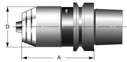 A 21829 HSK Rozsh upnutí A D 21829 mm mm mm 63 1-16 100 50 288,00 201 21838 ß - Přesné provedení s vyrovnáním délky tlkem them Pouzdro upíncí