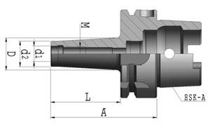 extr krátké HSK d 1 d 2 D A L M 21841 mm mm mm mm mm 63 6,5 10 13 51 25 6 (179,00) 101 63 8,5 13 15 51 25 8 (179,00)