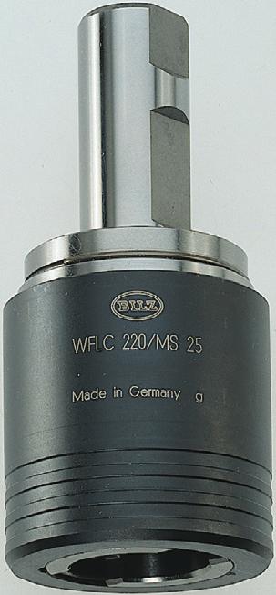 21452 O Typ WFLC/MS. Přesné provedení s vyrovnáním délky tlkem them. Uchycení válcovité stopky s boční upíncí plochou podobné DIN 1835 B/E.