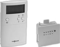 Vitotrol 100 (UTDB-RF2) Izbový termostt s integrovným rádiovým vysielčom smosttným prijímčom s 2 spíncími výstupmi, po jednom spíncom výstupe pre vykurovnie miestností