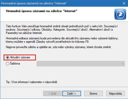 V průvodci Zaúčtování inventury, který vyvoláte z agendy Inventura povelem Záznam/ Zaúčtování inventury, můžete vybrat číselnou řadu pro vytvářené příjemky i výdejky.
