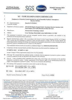 instalaci odpovídá provozovatel Norma na instalaci IEC 60079-14 Norma na systémy EN