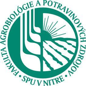 Slovenská poľnohospodárska univerzita v Nitre Fakulta agrobiológie a potravinových