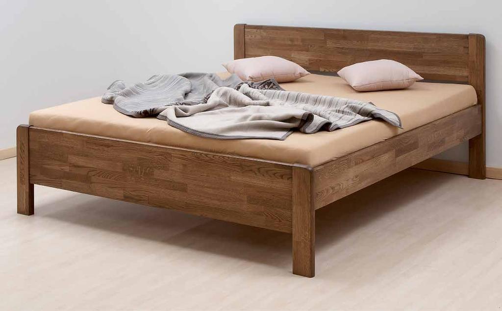 jednolůžka a dvoulůžka SOFI oblá příjemný dotek dubu Přírodní masivní dřevo 180x200, dub