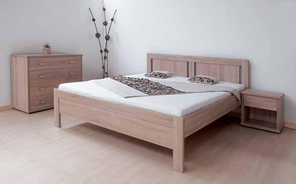 KARLO night Imitace masivního dřeva 180x200, dub bardolíno rovné