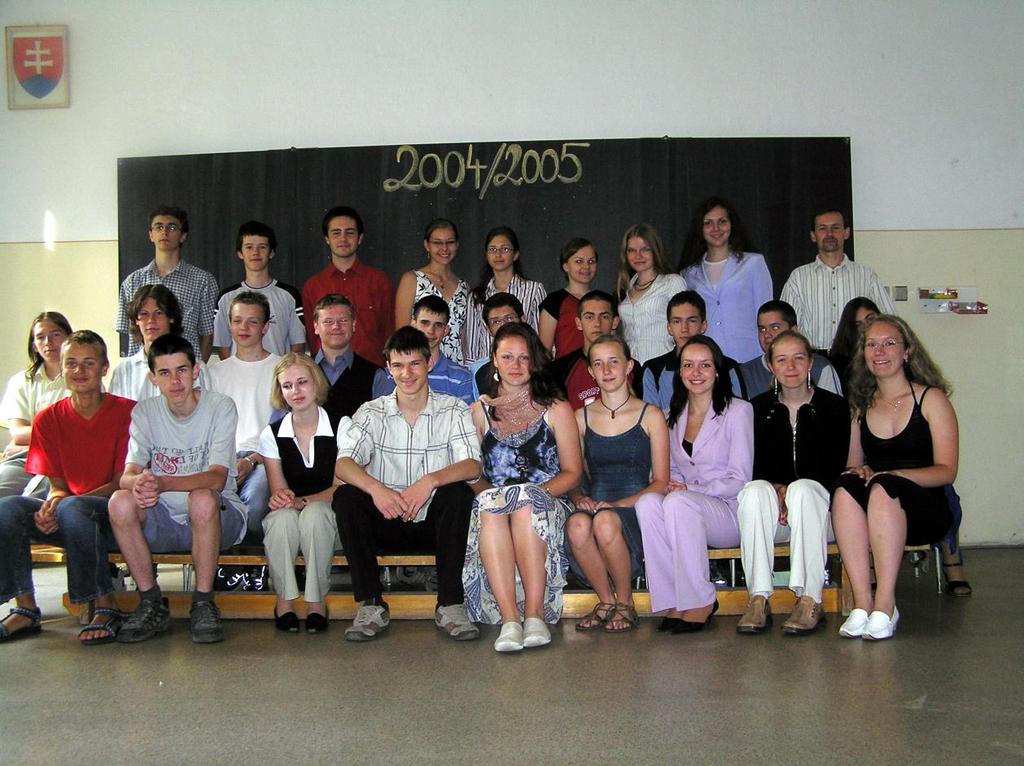 Sexta Triedny učiteľ: RNDr. Ivan Duľa 1. Róbert Babič 16. Ján Melník 2. Bátoryová Andrea 17. Petra Pitková 3. Štefan Bekeš 18. Mária Pivovarová 4. Ivana Bonková 19. Jana Rusnáková * 5.