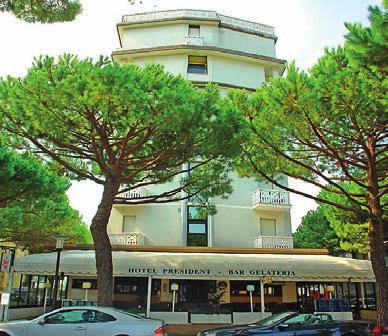Jesolo Hotel PRESIDENT*** nástup denne Poloha: situovaný vo východnej a v tichej časti Jesola, na Via dei Mille, 70 m od hotelovej pláže.