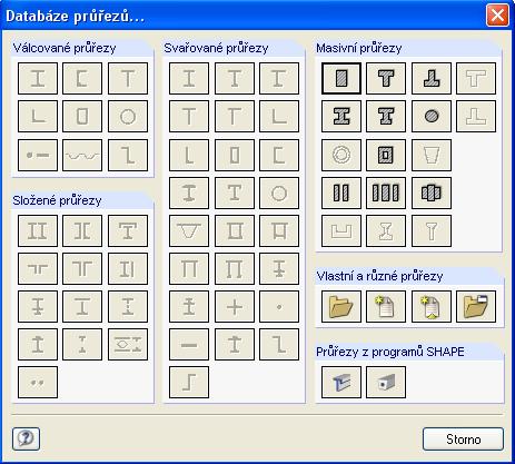 Pokud se průřezy v modulu TIMBER Pro a RSTABu různí, zobrazí se v grafickém okně vpravo vedle tabulky oba profily.