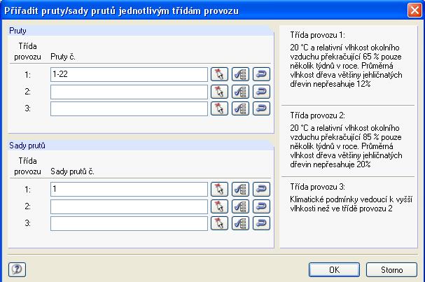 2 Vstupní data Třída provozu TP V této sekci má uživatel možnost zařadit celou konstrukci do jedné ze tříd provozu.