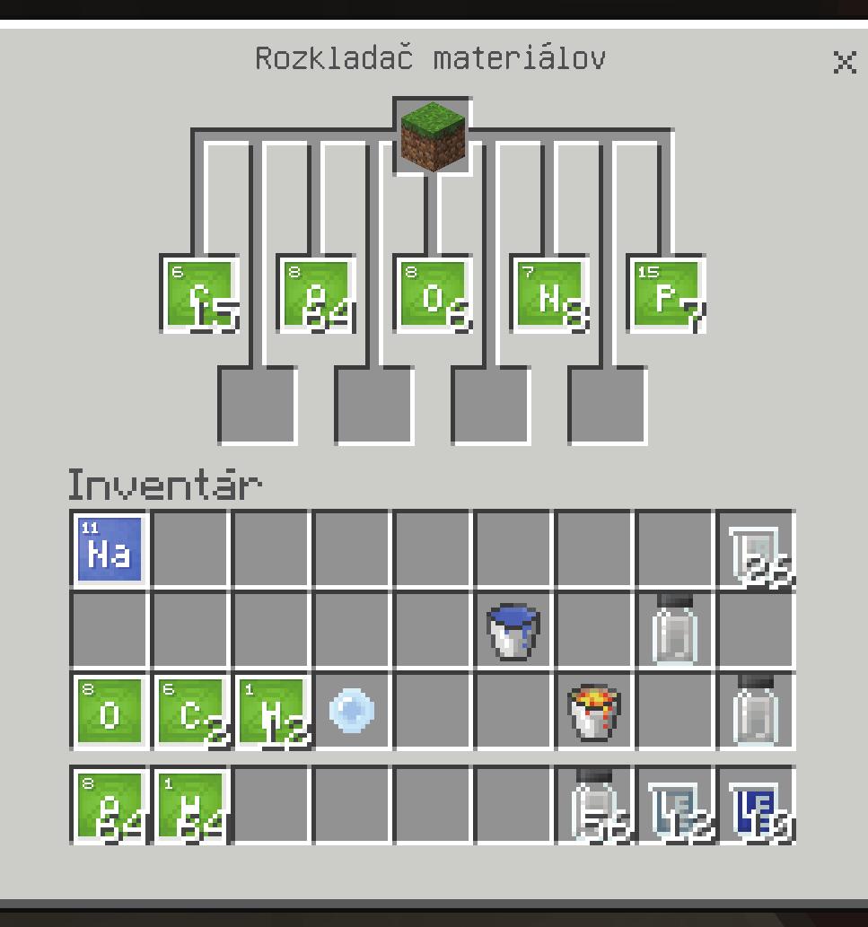 ROZKLADAČ MATERIÁLOV 12 Rozkladač materiálov použijete tak, že na neho kliknete pravým tlačidlom myši, rovnako ako pri normálnom pracovnom stole.