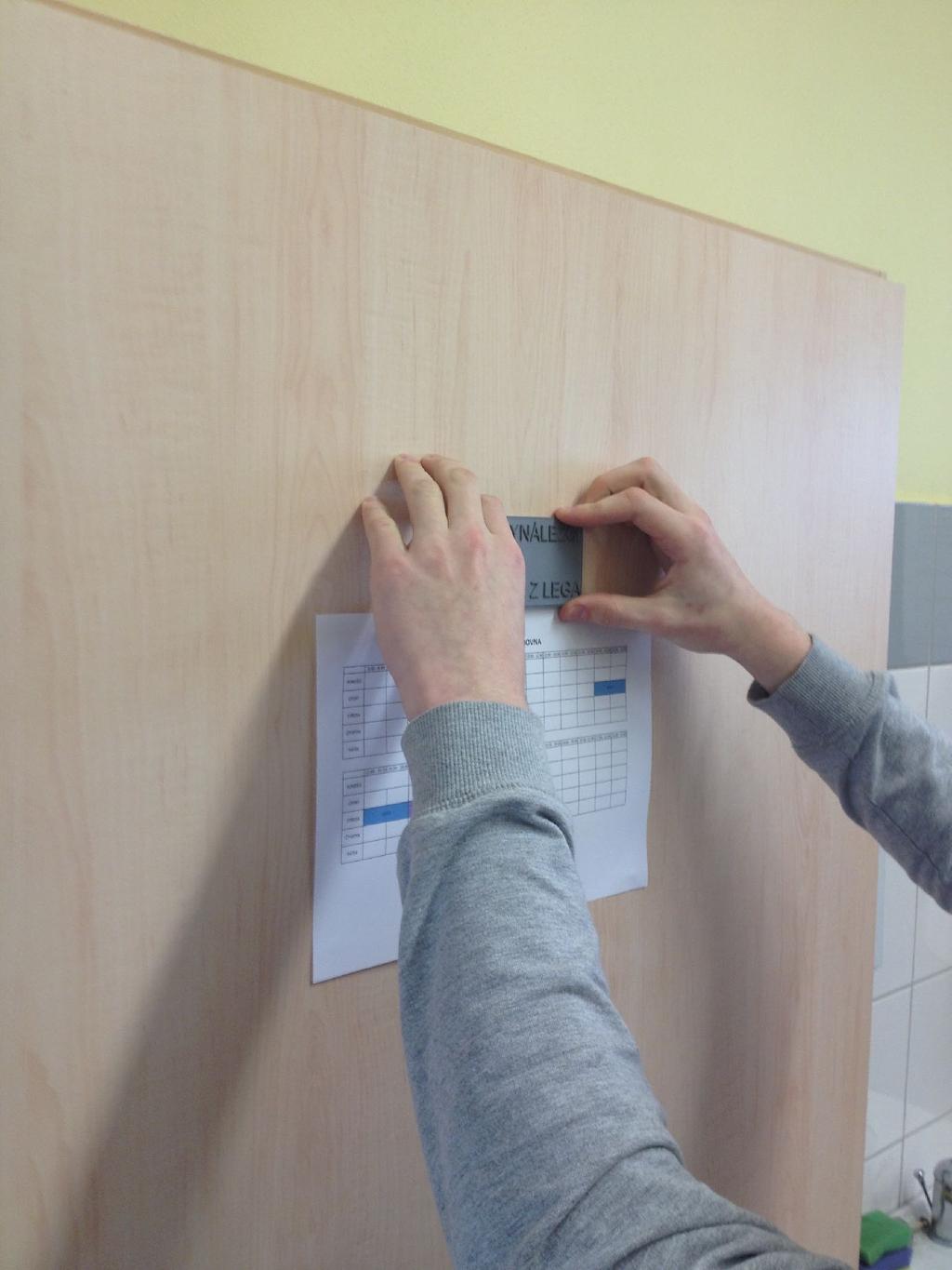 Nové označení učebny vlastním 3D štítkem.