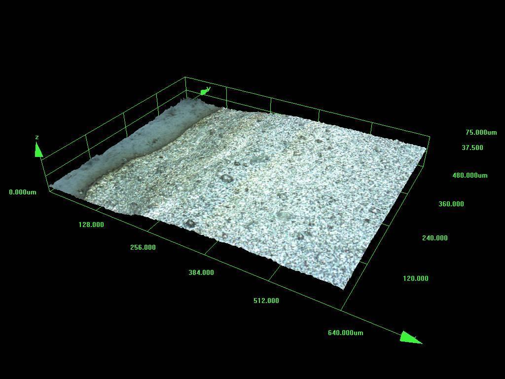 Obr. 3 Detail přechodu z dielektrické vrstvy