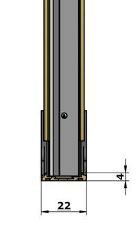 Profil dolní 4 mm SCP GI (6-013419-0000) Profil AL-lišta