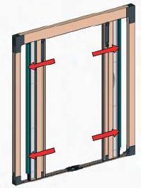 Plisované sítě proti hmyzu PS2, PS2 V Montáž do ostění 1. Instalace rámů Na horní a spodní profil vložte plastové díly viz níže detail.