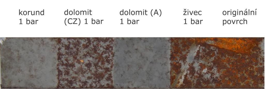 V. roztok kyseliny fosforečné s přídavkem inhibitoru + jemný ocelový kartáček 5.