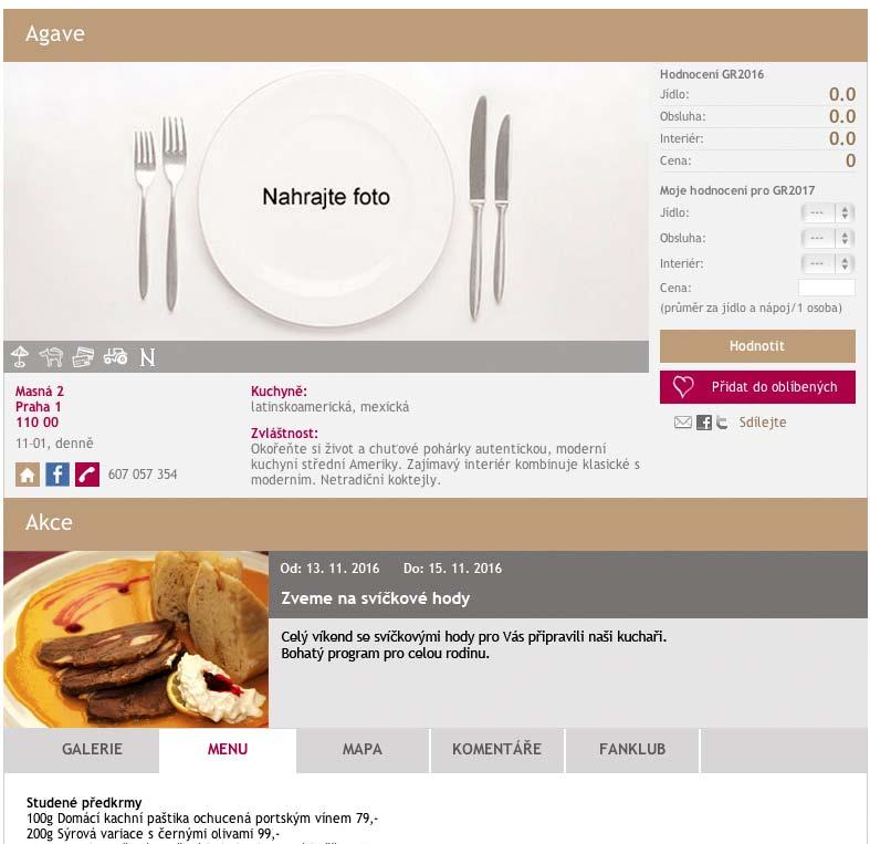 Administrace Grand Restaurant Nyní můžete sami upravovat svoji webovou prezentaci.