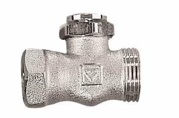 lnym hrdlom 1/2" spiat.ventil HERZ-RL-5, rohový, hrdlo x vonk.z.