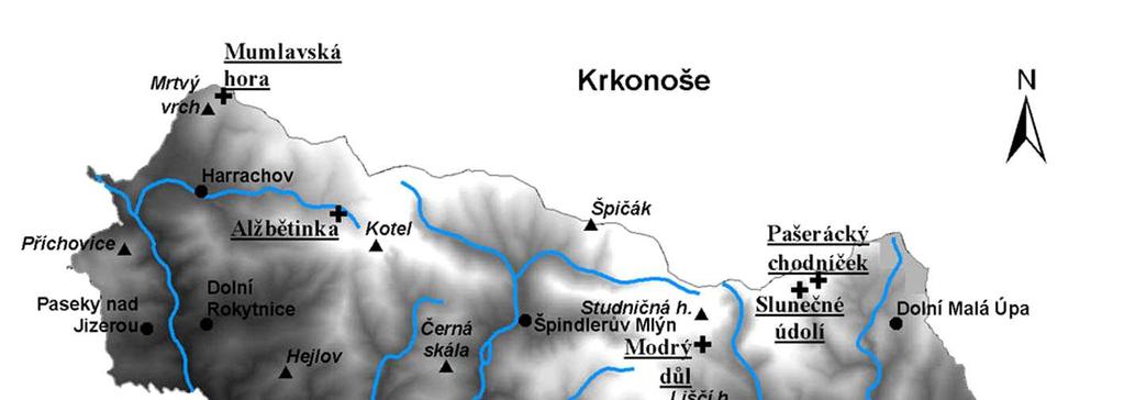 4. Metodika orientována k jihu nebo jihozápadu kromě lokality Alžbětinka, která má severozápadní orientaci. Východně položené lokality jsou svažitější.