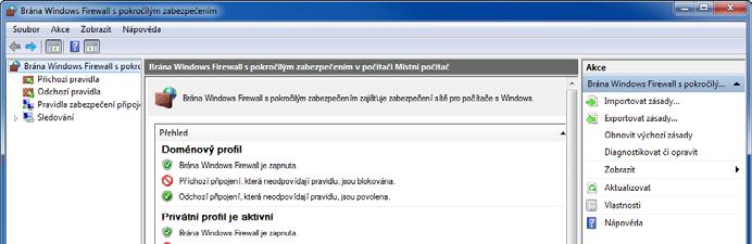 Ovládací panel, Systém a