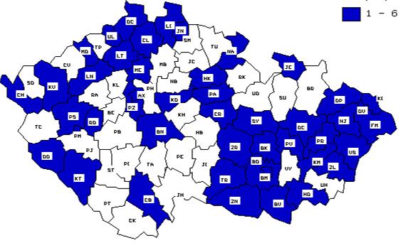 Epidemiologické případy listerióz v ČR Epidemie I