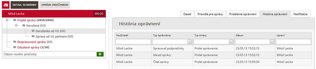 oprávnenia priečinok, na ktorý majú byť oprávnenia skopírované. A potvrdí výber tlačidlom Kopírovať oprávnenia.