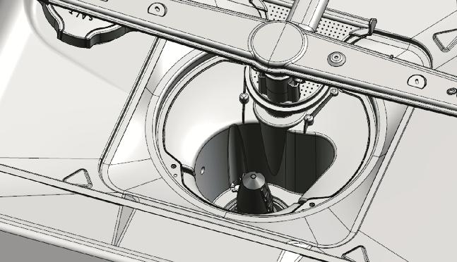 4. Nainstalujte hadici na kohout. (závisí na modelu) A Nevyjímejte čistící mechanismus (4) s mikrofiltrem pro účely čištění (D). 4.