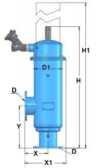 Automatické hydraulickým filtry - SÉRIE AF200 Připojení ØD ØD1 (in) X X1 Y H H1 Hmotnost (kg) Hlasitosti (m) AF202 50 10 220 465 197 507 475 43 0.77x0.58x0.58 AF202X 50 10 220 465 197 623 590 47 0.