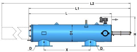 Automatické hydraulickým filtry - SÉRIE AF800 Připojení ØD ØD1 (in) H X L L1 L2 Hmotnost (kg) Hlasitosti (m) AF803NL 75 10 545 450 1139 1386 2040 110 1.63x0.87x0.