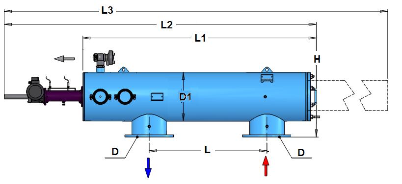 Automatické filtry elektrické - SÉRIE AF9800 Připojení ØD ØD1 (in) H L L1 L21 Maximální průtok platí pro kvalitní vodu při jemnosti filtrace 120µm ** Proplachovací průtok platí pro minimální provozní