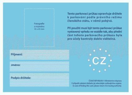 lipové lístky. Údaje o držiteli musí být vyplněny strojovým způsobem nebo hůlkovým písmem při použití světlostálé fixy o síle 0,5 mm.