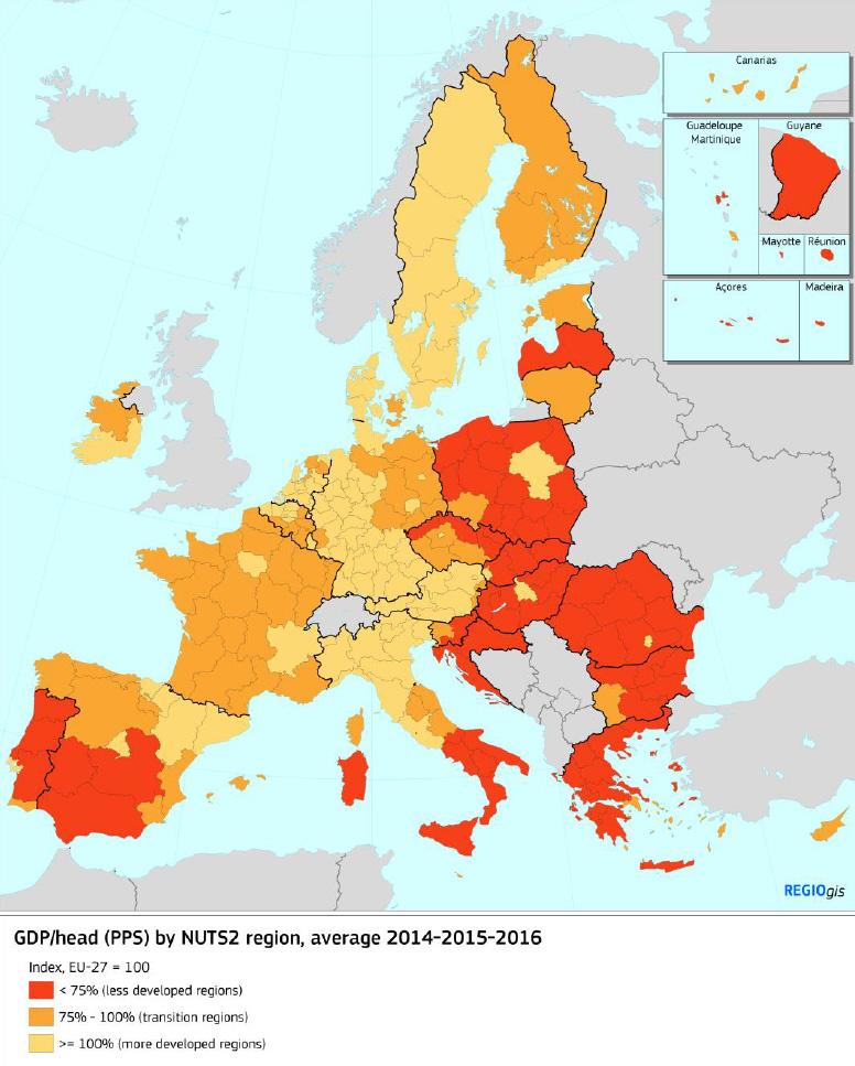 Pozice regionů v ČR v období 2021 2027 Zachovány 3 kategorie regionů» Méně rozvinuté (Severozápad, Severovýchod, Střední Morava, Moravskoslezsko)» Přechodové (Střední Čechy,