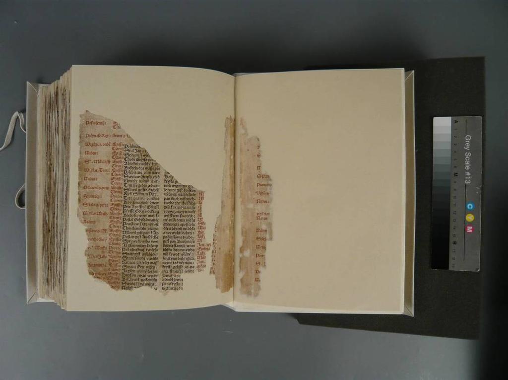 Obr. 33 Volně vložený fragment v bloku stav před restaurováním Obr.