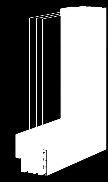 LINE CUBIC DESIGN Elegantní kubicko-pravoúhlá forma se zlepšenou funkcí díky masívní o pohledové šířce okenního systému 107 mm (hloubka stavebního uložení rámu 87 mm) a více světla díky pohledové