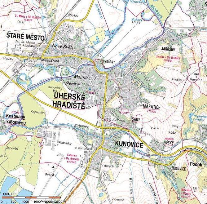 Řešené území, město Uherské Hradiště 1.2. Demografický průzkum. Řešené území má celkem 25.623 obyvatel (stav k 1.1.2016).