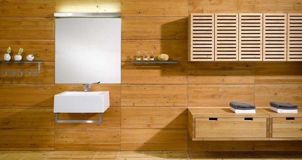 ARA BATH designově vyzrálý, nadčasový nábytek pro koupelny a relaxační místnosti, 100% solid wood, unikátní druhy