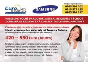 DS 13-37 STRANA - 07 www.dunajskostredsko.sk dunajskostredskoonline SPRÁVY, KTORÉ TVORÍTE VY! Hľadajte prácu jednoduchšie! Bez kravaty.